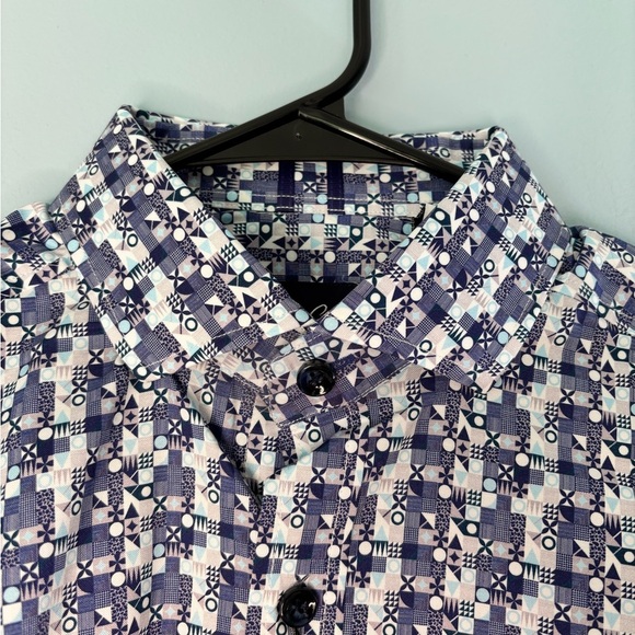 Robert Graham Modern Americana Blue Stretch Shirt Tailored Fit Size Small $178 - Picture 7 of 7